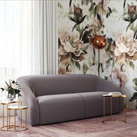 Gigi 90.6" Grey Pleated Performance Velvet Sofa