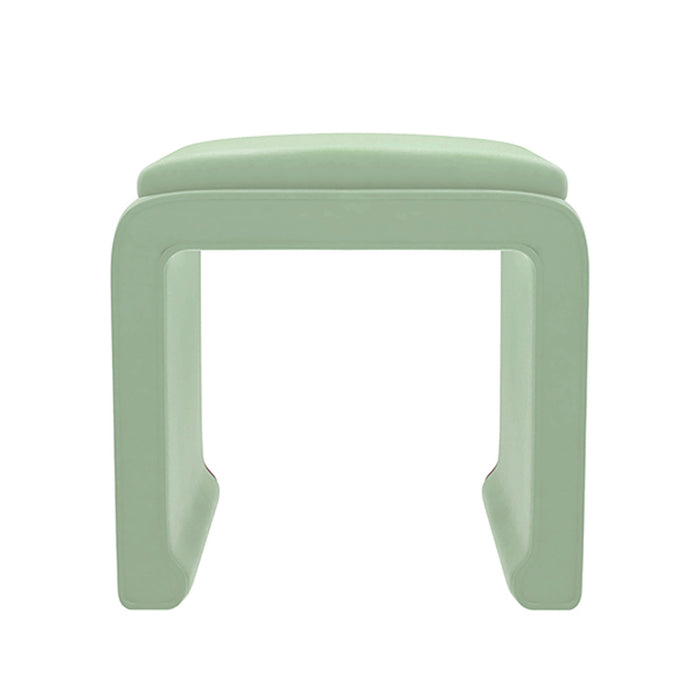 Malia Classic/Modern Sage Green Custom Upholstered Ottoman