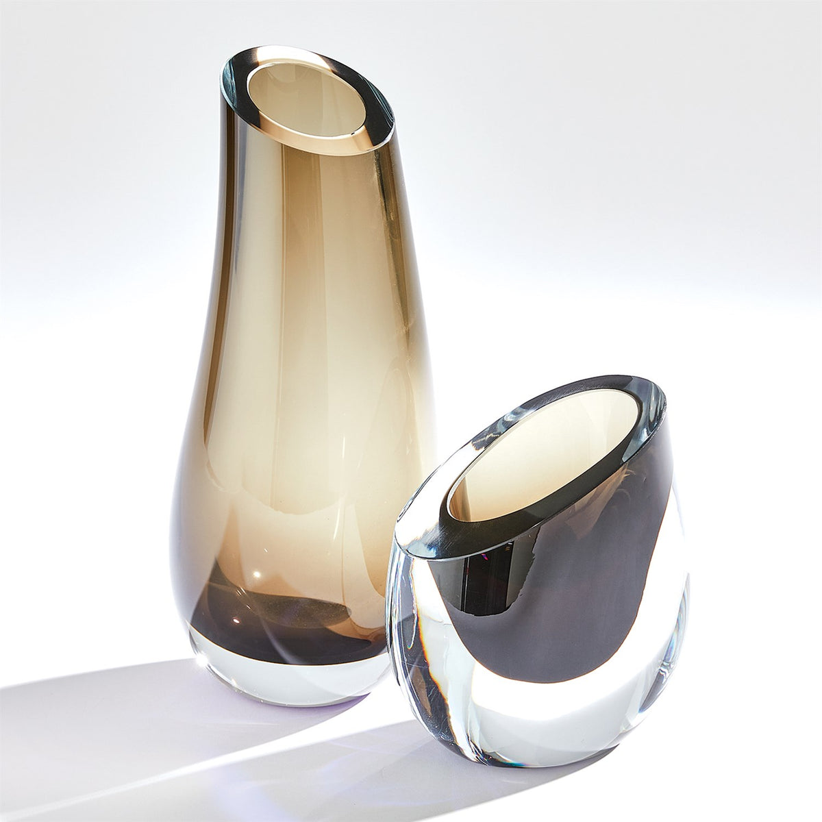 Slant Smoke Vase (2 Sizes Available)