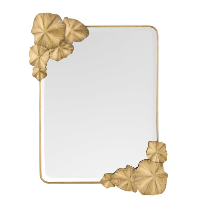 Ismerie Gold Lily Pad Mirror