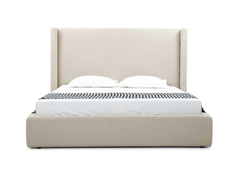 Casy Modern Beige Fabric Bed