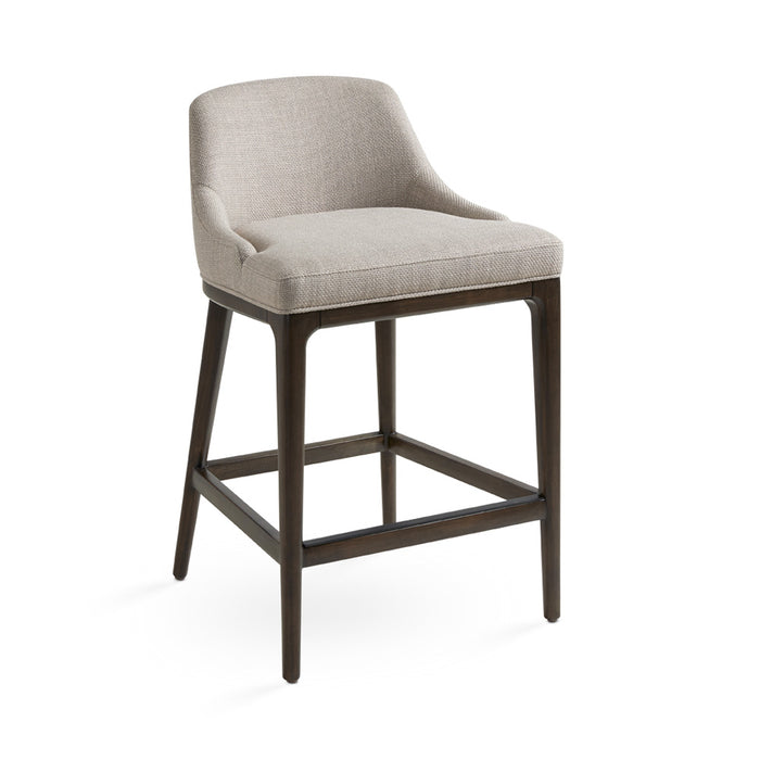 Tabitha Grey Linen & Wood Counter Stool