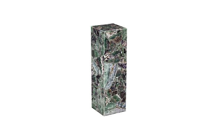 Onyx Purple Square Flourite Pedestal Lamp