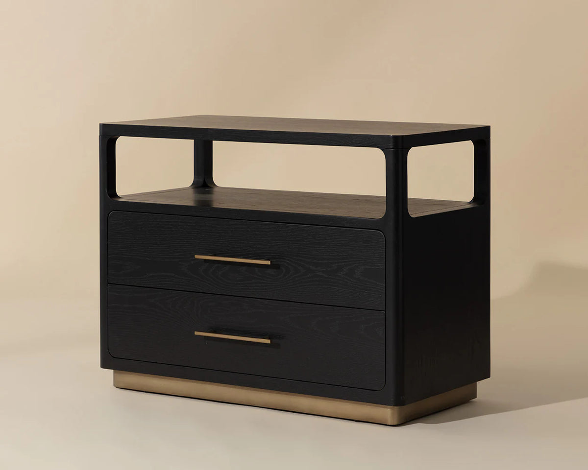 Danette Black & Gold Nightstand