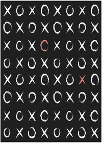 XO Black Area Rug