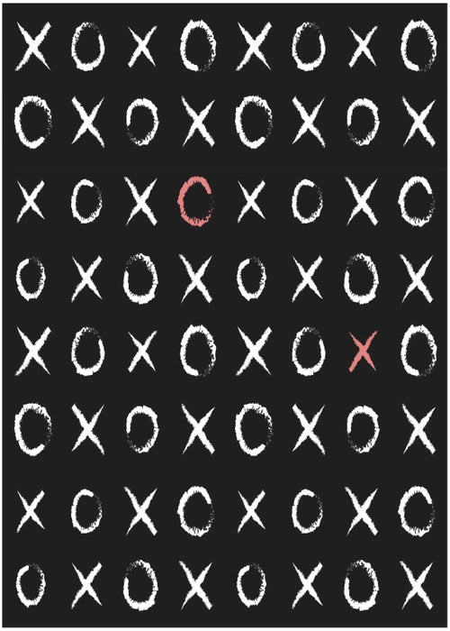 XO Black Area Rug