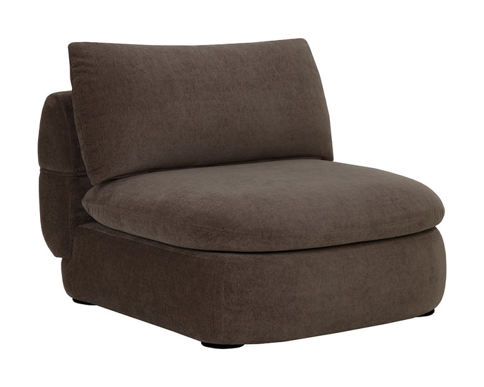 Oressa Brown Modular Armless Chair
