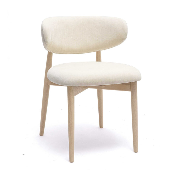 Eloise Cream Performance Textured Velvet Dining Chair