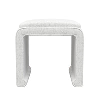 Malia Classic/Modern White Custom Upholstered Ottoman