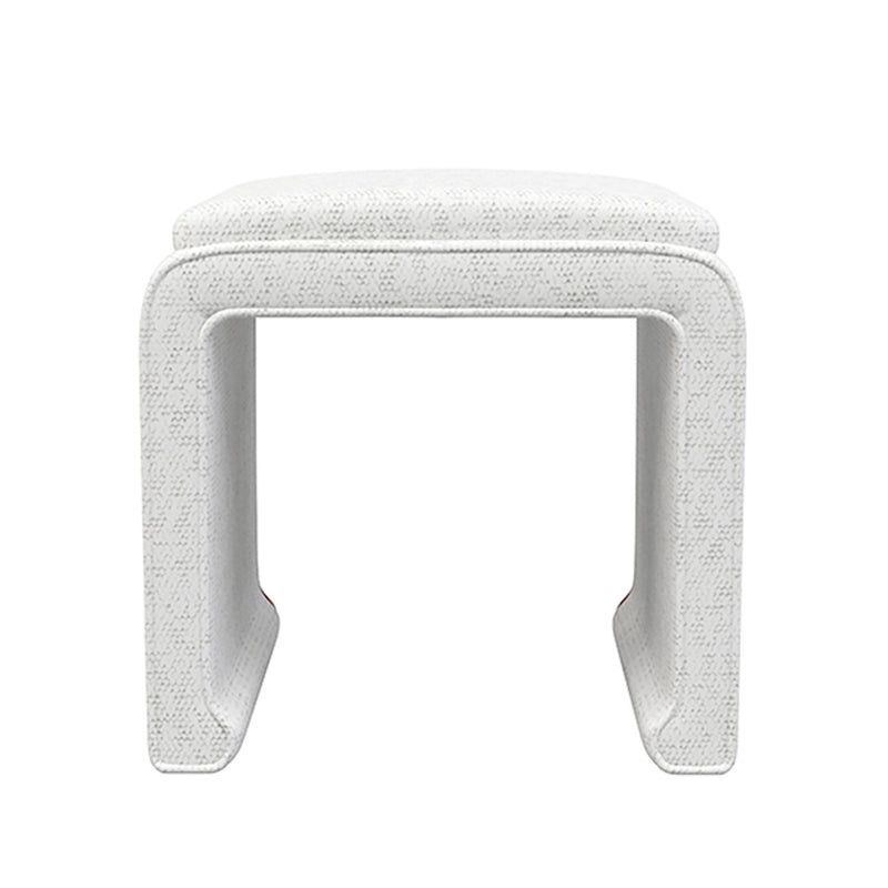 Malia Classic/Modern White Custom Upholstered Ottoman