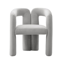 Chelsie Light Grey Velvet Dining Chair