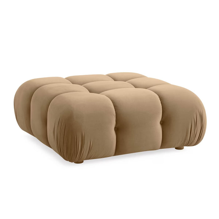 Vogue Cafe Au Lait Performance Velvet Modular Ottoman