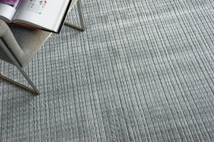 Rina Modern Light Silver Patterned Area Rug - Elegance Collection