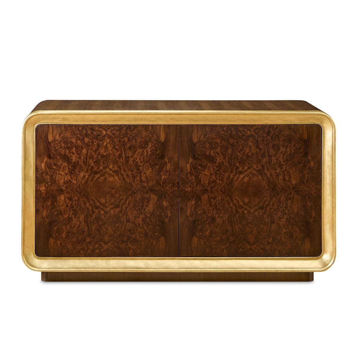 Annabelle Walnut & Gold  2 Door Cabinet