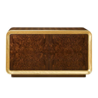 Annabelle Walnut & Gold  2 Door Cabinet