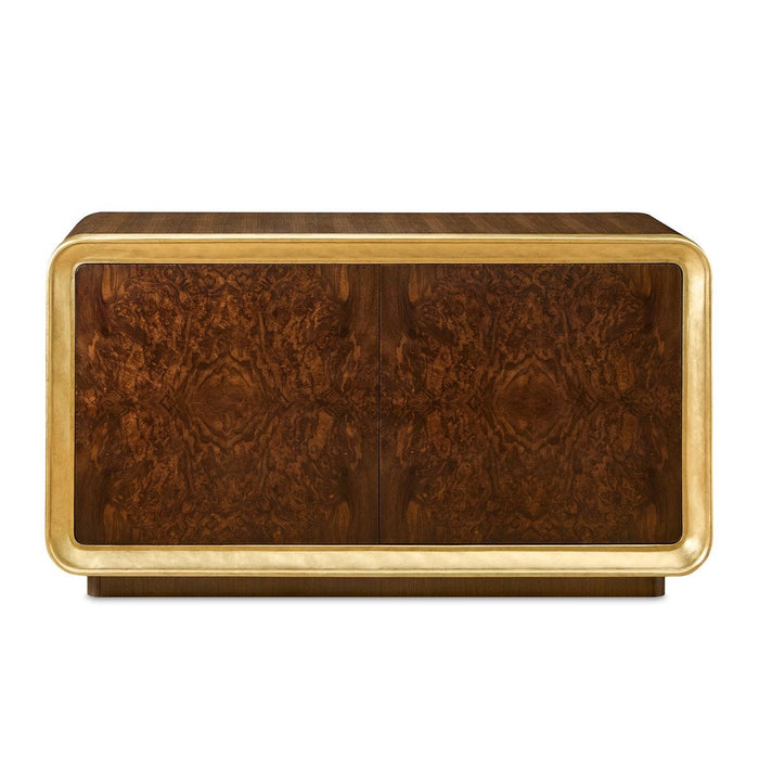 Annabelle Walnut & Gold  2 Door Cabinet