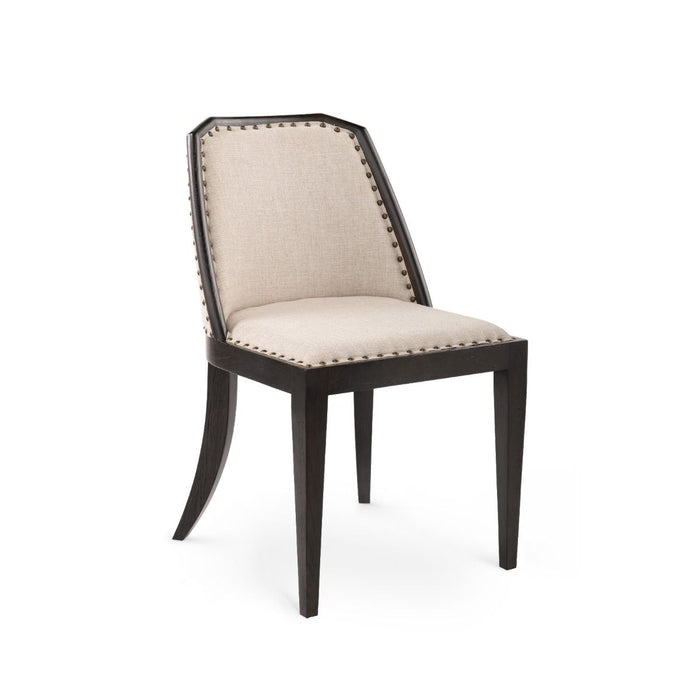 Marlee Espresso & Oatmeal Linen Side Chair