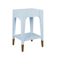 Julia 20" Light Blue & Gold Nightstand/Accent Table