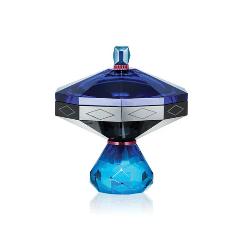 Jacqueline European Artist Collection Crystal Cobalt Bonbonniere