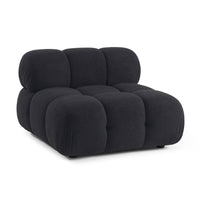 Vogue Black Vegan Shearling Modular Armless Chair