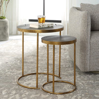 Teagen Grey Nesting Accent Tables, S/2