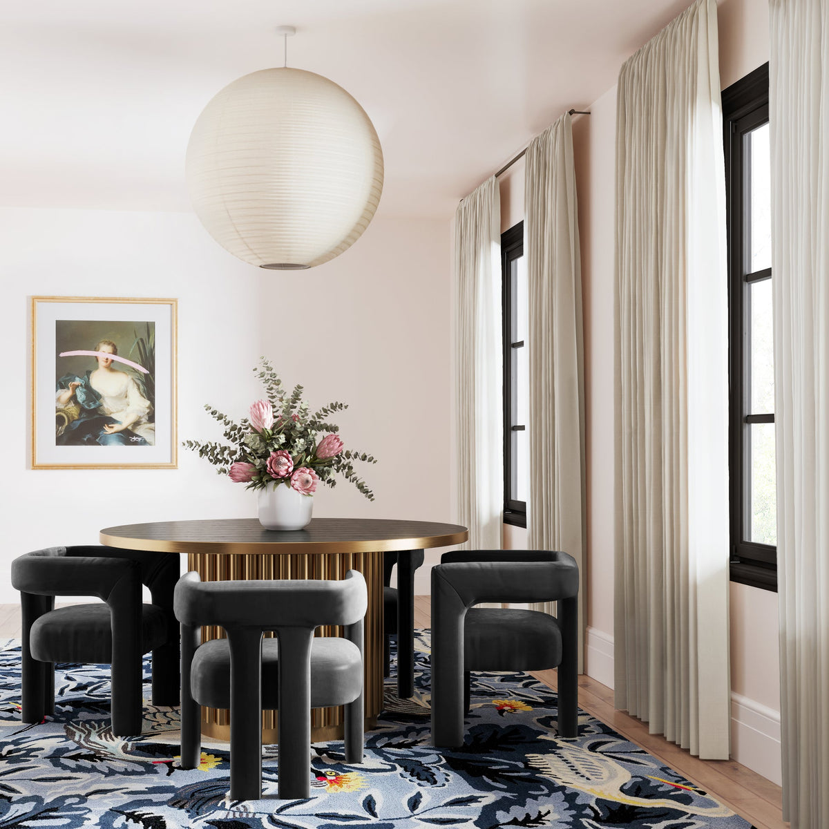 Sloane Black Performance Velvet Chair