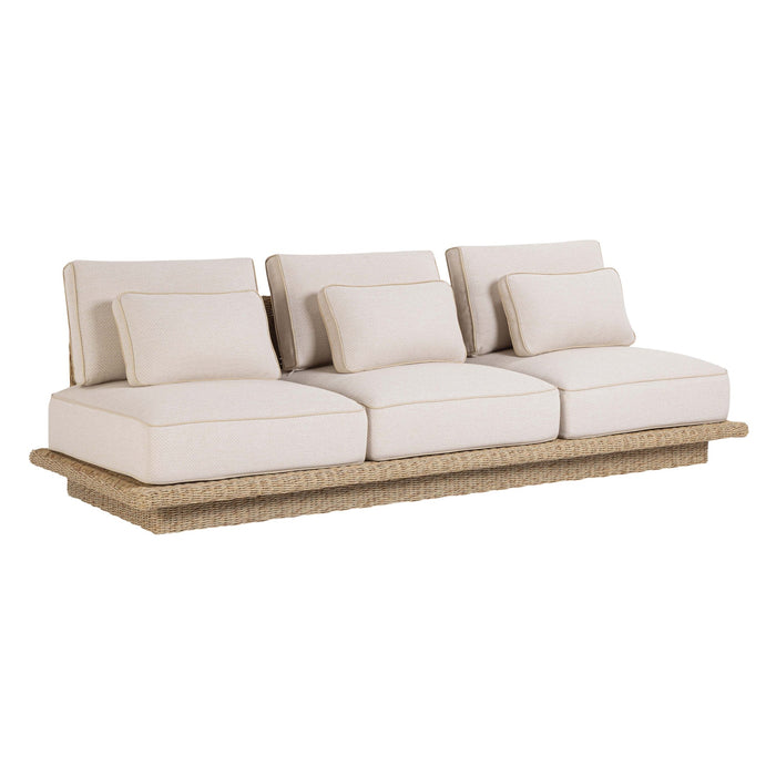 Mora 96" Cream Outdoor Sofa