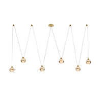 Noble 82" Crystal & Antique Brass Multi-Drop Chandelier