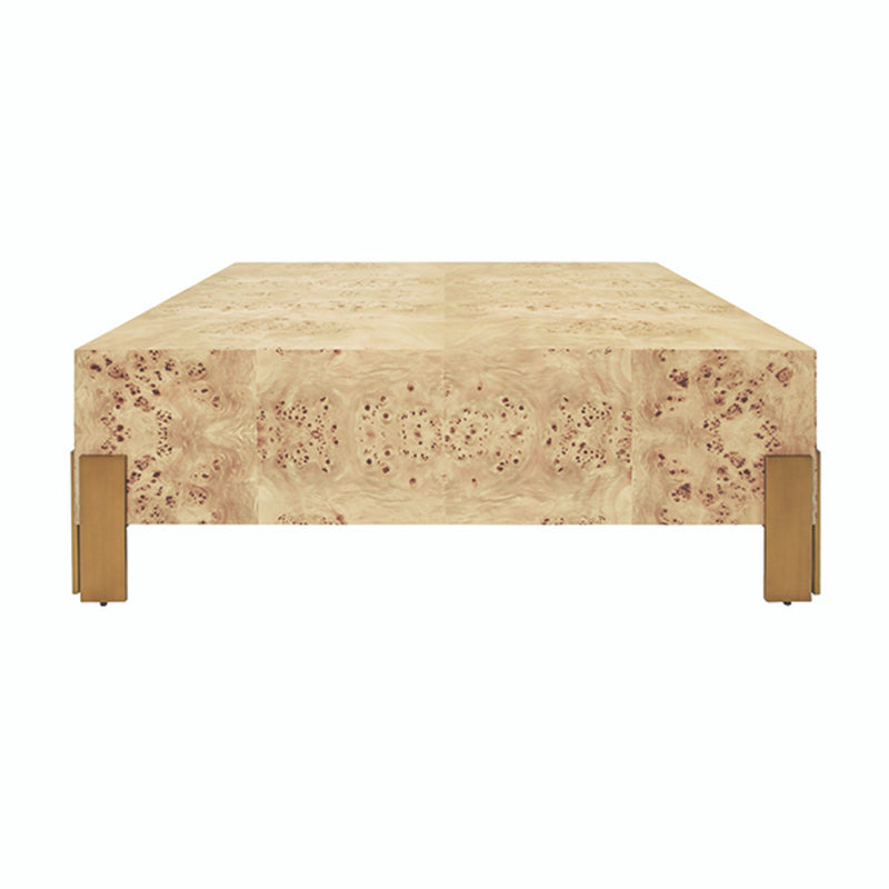 Harriet Burl Wood & Brass Square Coffee Table
