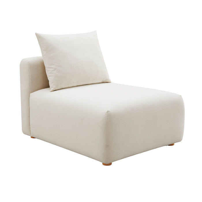 Karsyn Cream Linen Modular Armless Chair