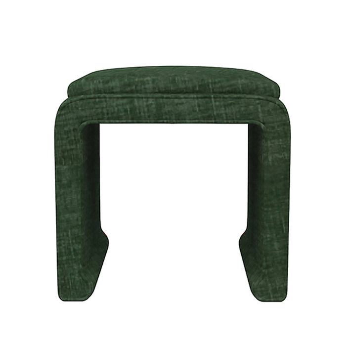 Malia Classic/Modern Green Custom Upholstered Ottoman