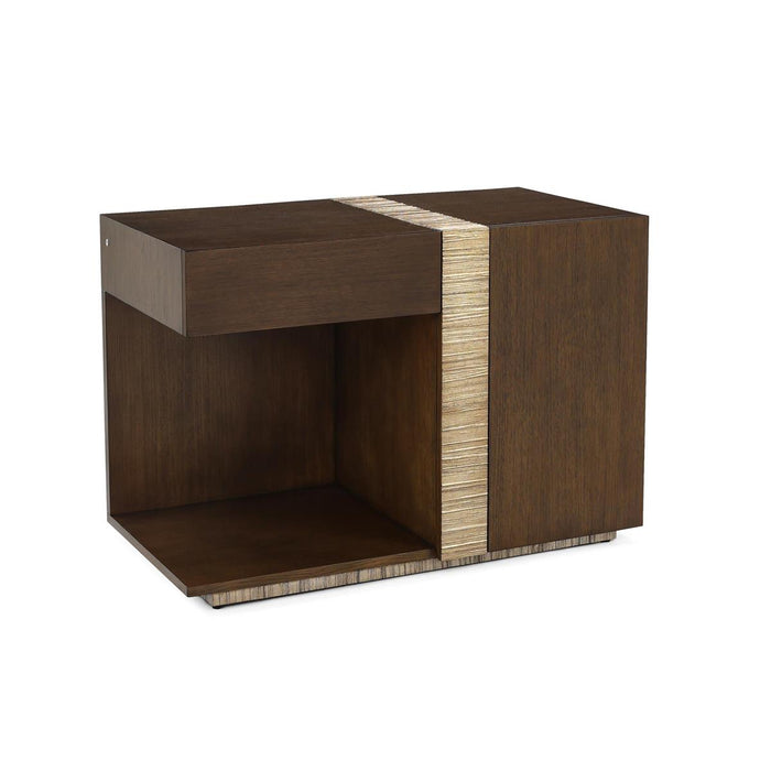 Elle English Oak & Valyrian Gold Nightstand (Right & Left Side Available)