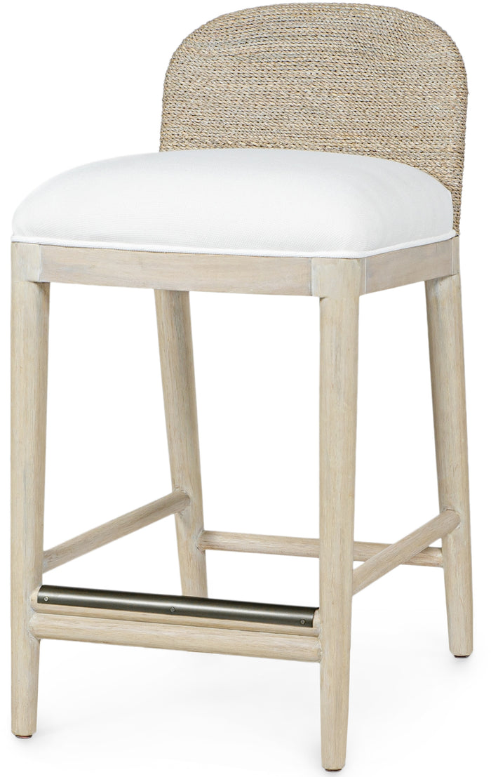 Surrey White Basket Weave Counter Stool