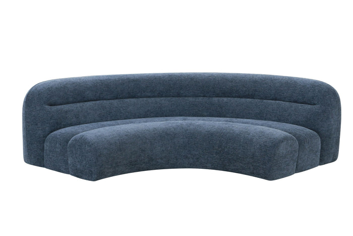 Kayleeh Modern Blue Fabric Modular Corner Sectional Seat