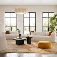 Pablo 186" Plush Cream Boucle 4-Piece Modular LAF Sectional Sofa