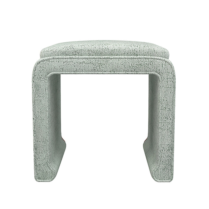 Malia Classic/Modern Light Green Custom Upholstered Ottoman