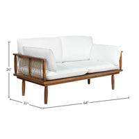 Amellia 64" Outdoor Teak Loveseat