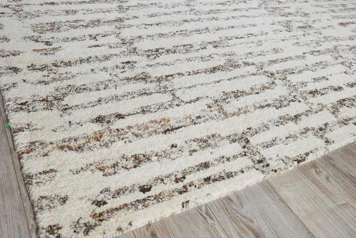 Montana Handmade Wool Brown/Taupe/Ivory Area Rug - Elegance Collection