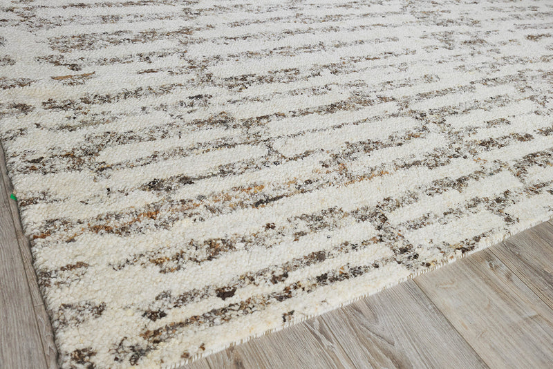 Montana Handmade Wool Brown/Taupe/Ivory Area Rug - Elegance Collection