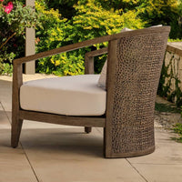 Sobek Textured Back Outdoor Performance Boucle Lounge Chair