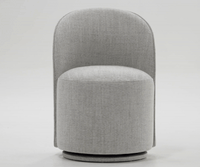 Bridget Modern Light Grey Swivel Dining Chair