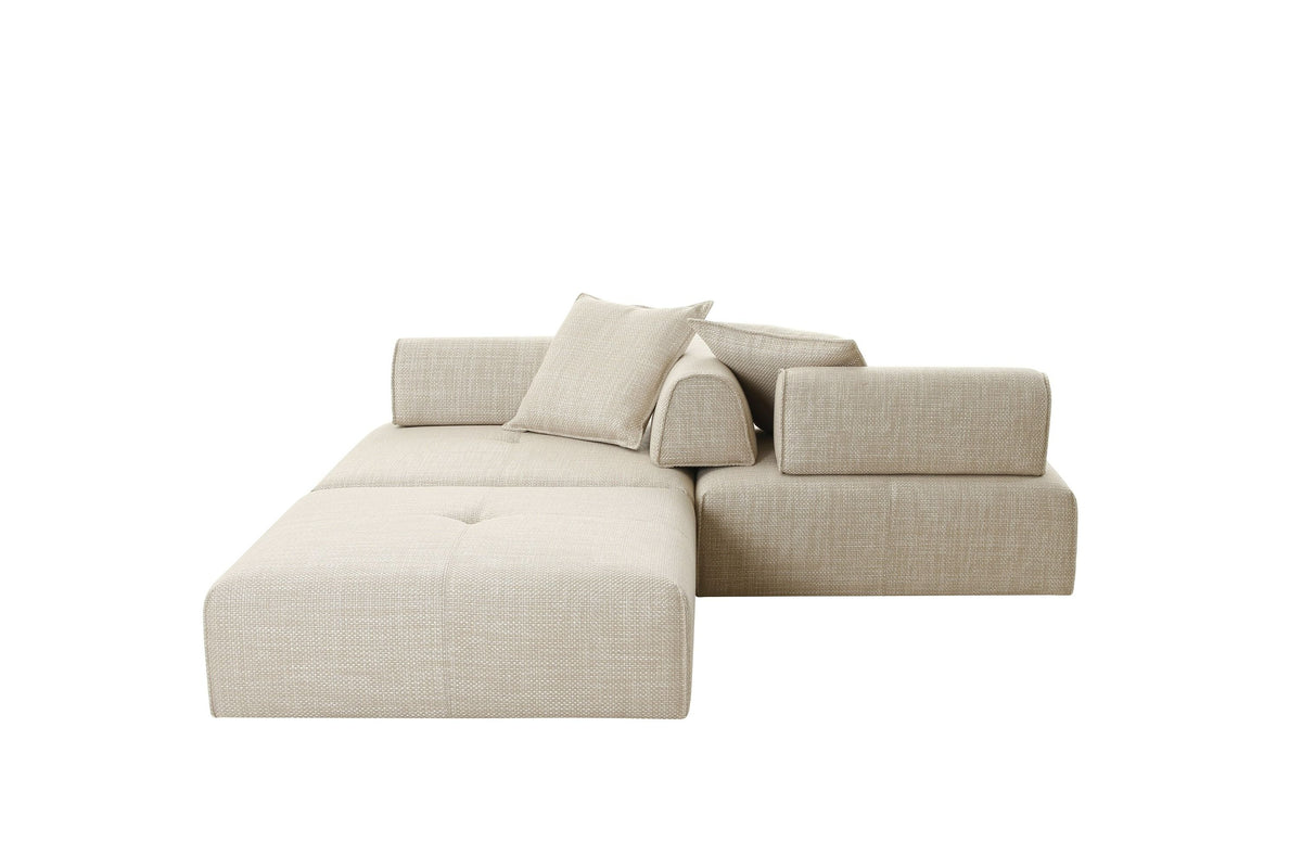 Eliza Modern Modular Beige Armless Seat