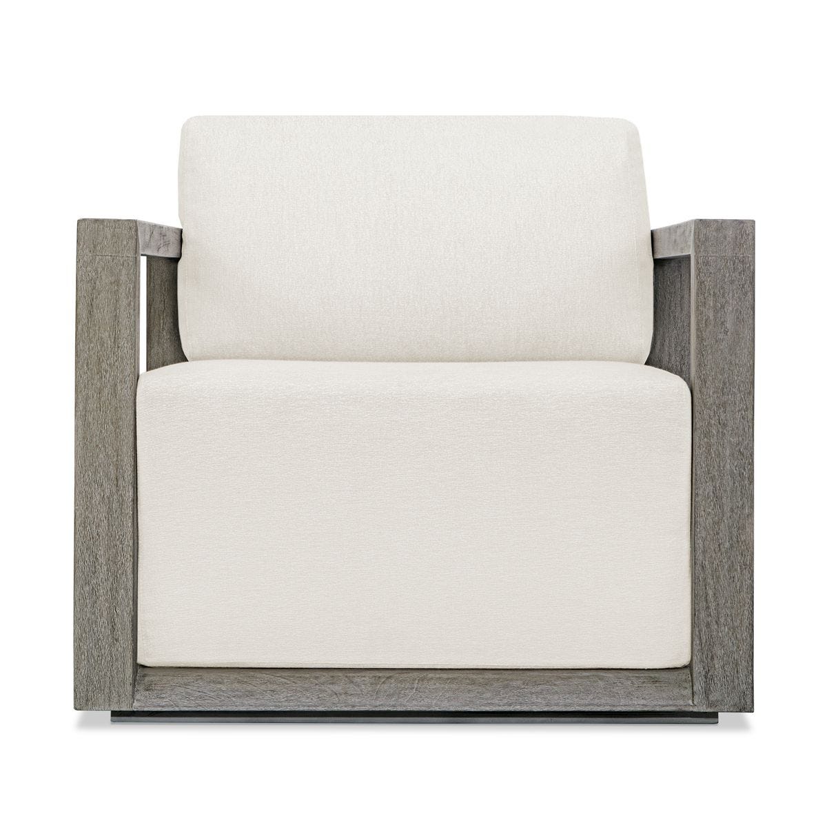 Richie White & Weathered Grey Outdoor Lounge Chair