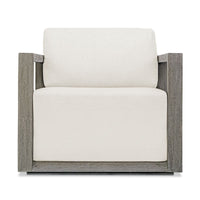 Richie White & Weathered Grey Outdoor Lounge Chair