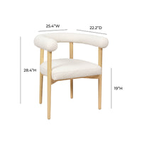 Mirage Cream Boucle Dining Chair - Luxury Living Collection