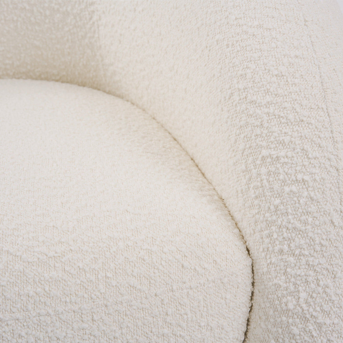 Kiano Modern White Boucle Accent Chair