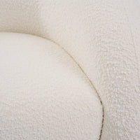 Kiano Modern White Boucle Accent Chair