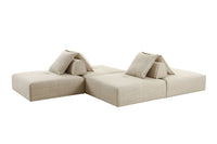 Montrose Beige Fabric Armless Modular Sectional Sofa