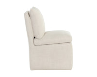 Glenrose Linen Wheeled Dining Chair
