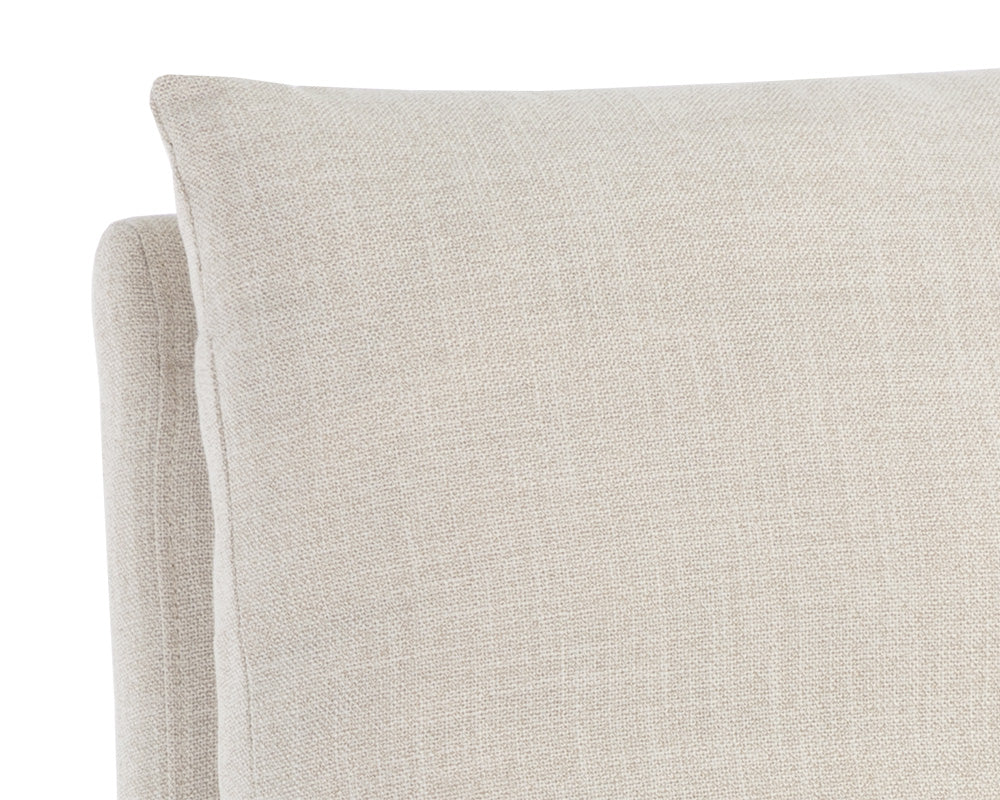 Glenrose Linen Wheeled Dining Chair